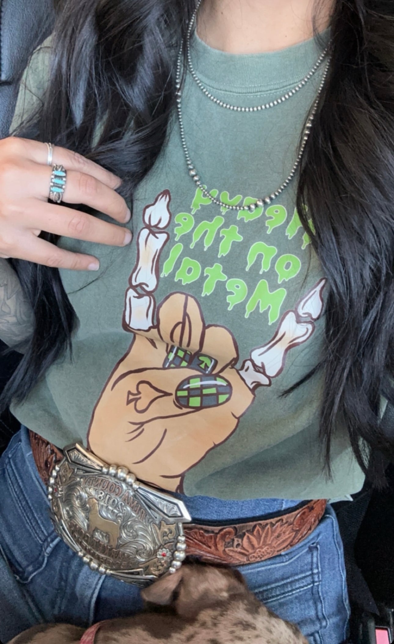 Heavy on the metal western graphic - Comfort Colors