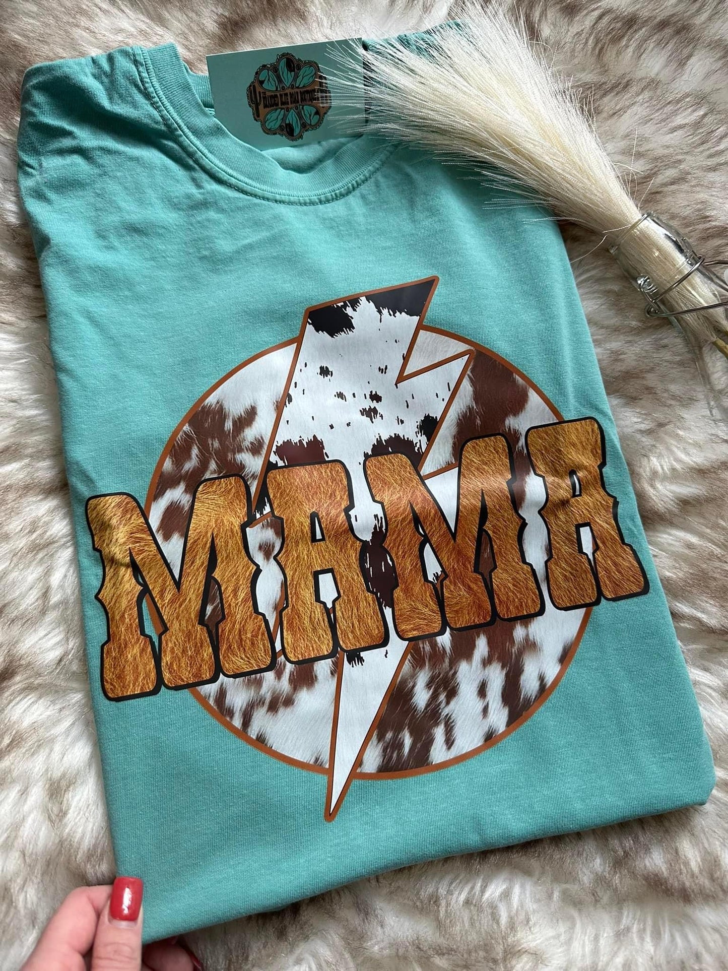 Mama Western Cow-print - Comfort Colors