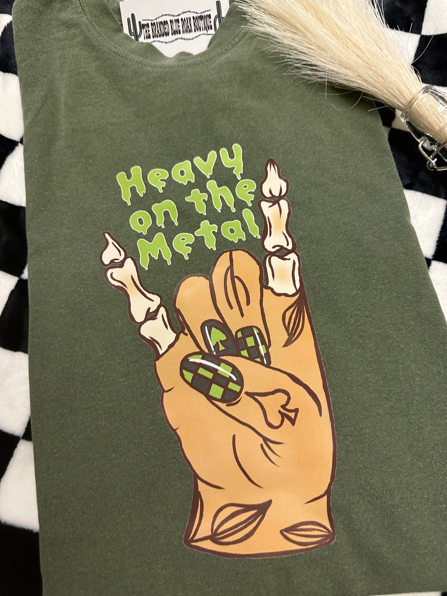 Heavy on the metal western graphic - Comfort Colors