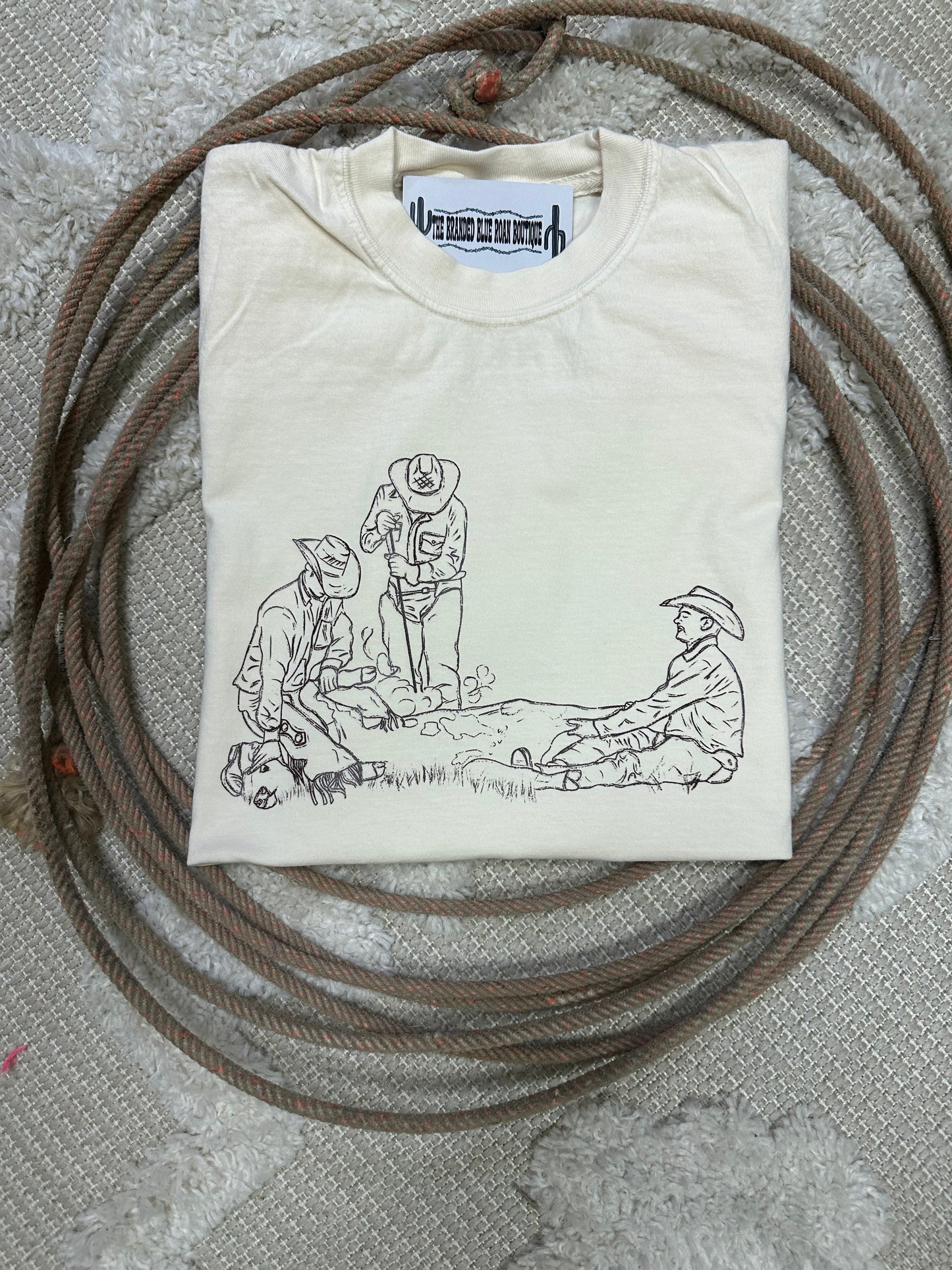 Cattle Brandin Outline graphic tee - Comfort Colors