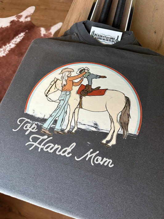 Top Hand Mom Cowkid graphic tee - Comfort Colors