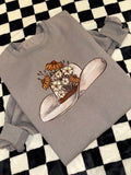 Floral Silver Belly Hat Crewneck