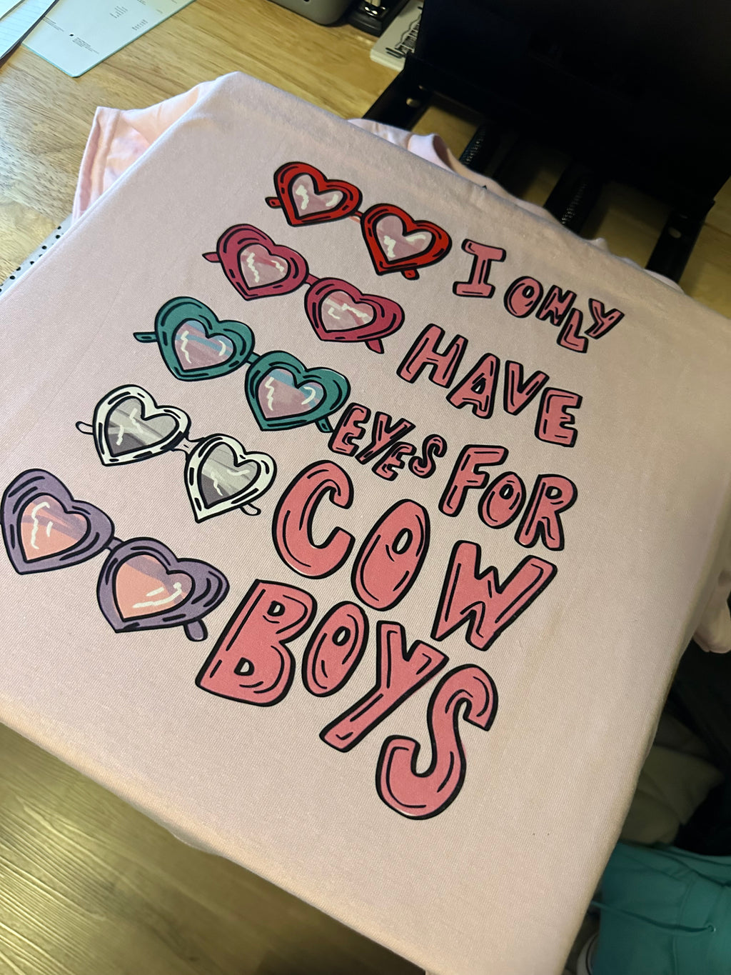 Cowboy Eyes Valentines Graphic