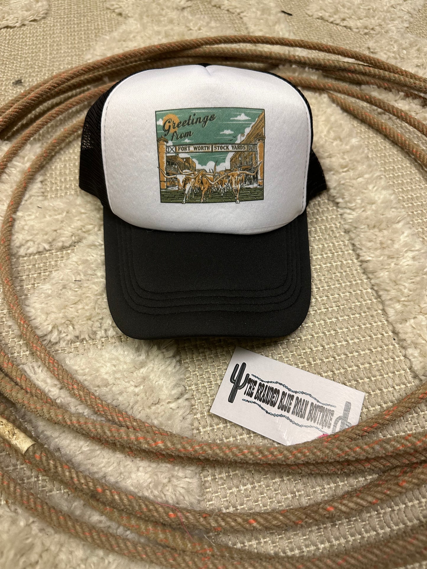 Greetings from Stockyards Trucker Hat