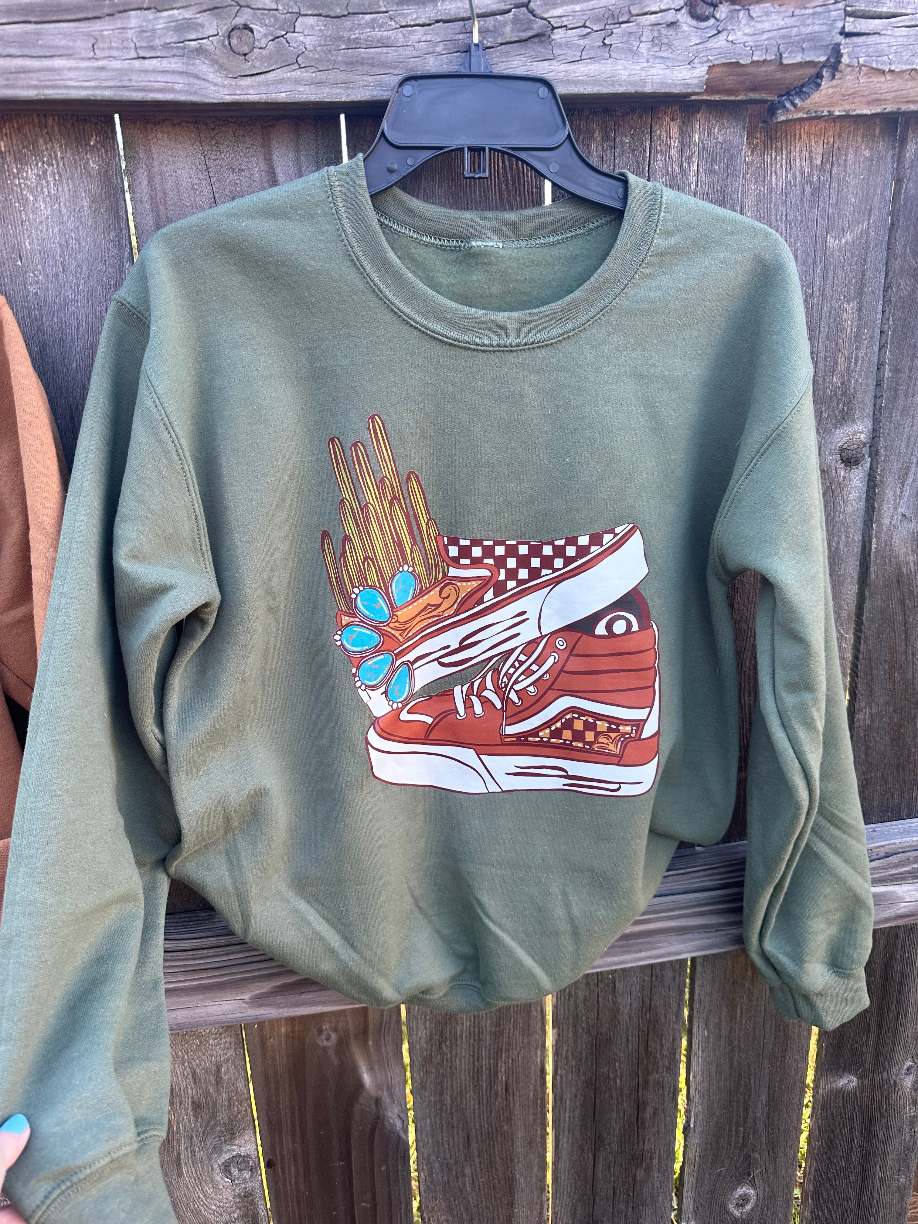 Western Stacked Shoes Graphic