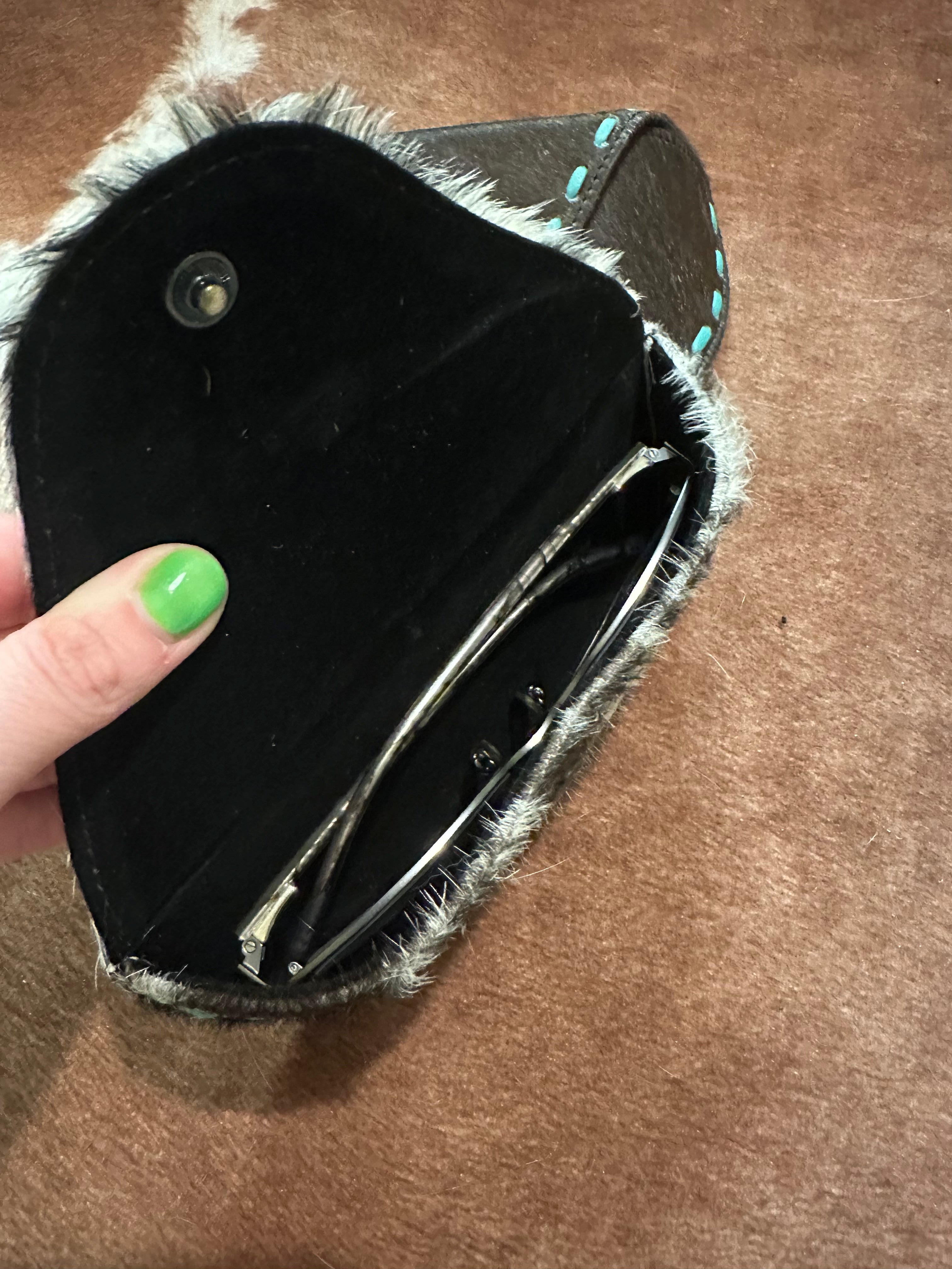 Cowhide Sunglass Holder (exact hides) - RTS