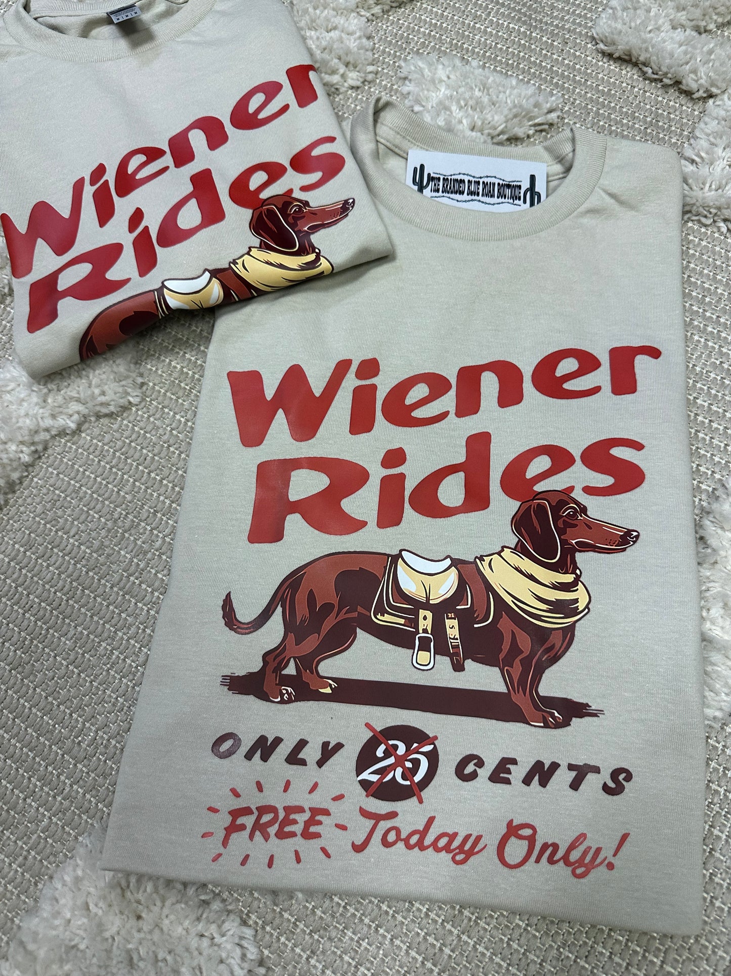 Free Weiner Rides Western Graphic Tee