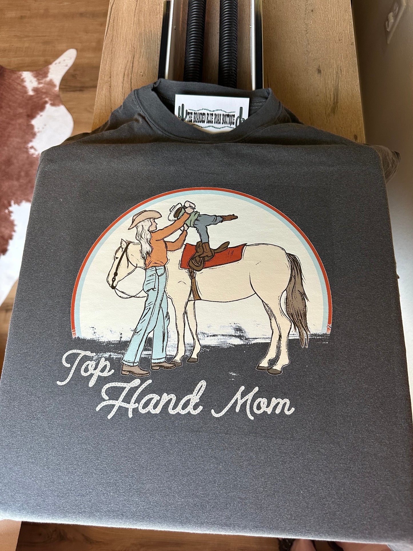 Top Hand Mom Cowkid graphic tee - Comfort Colors