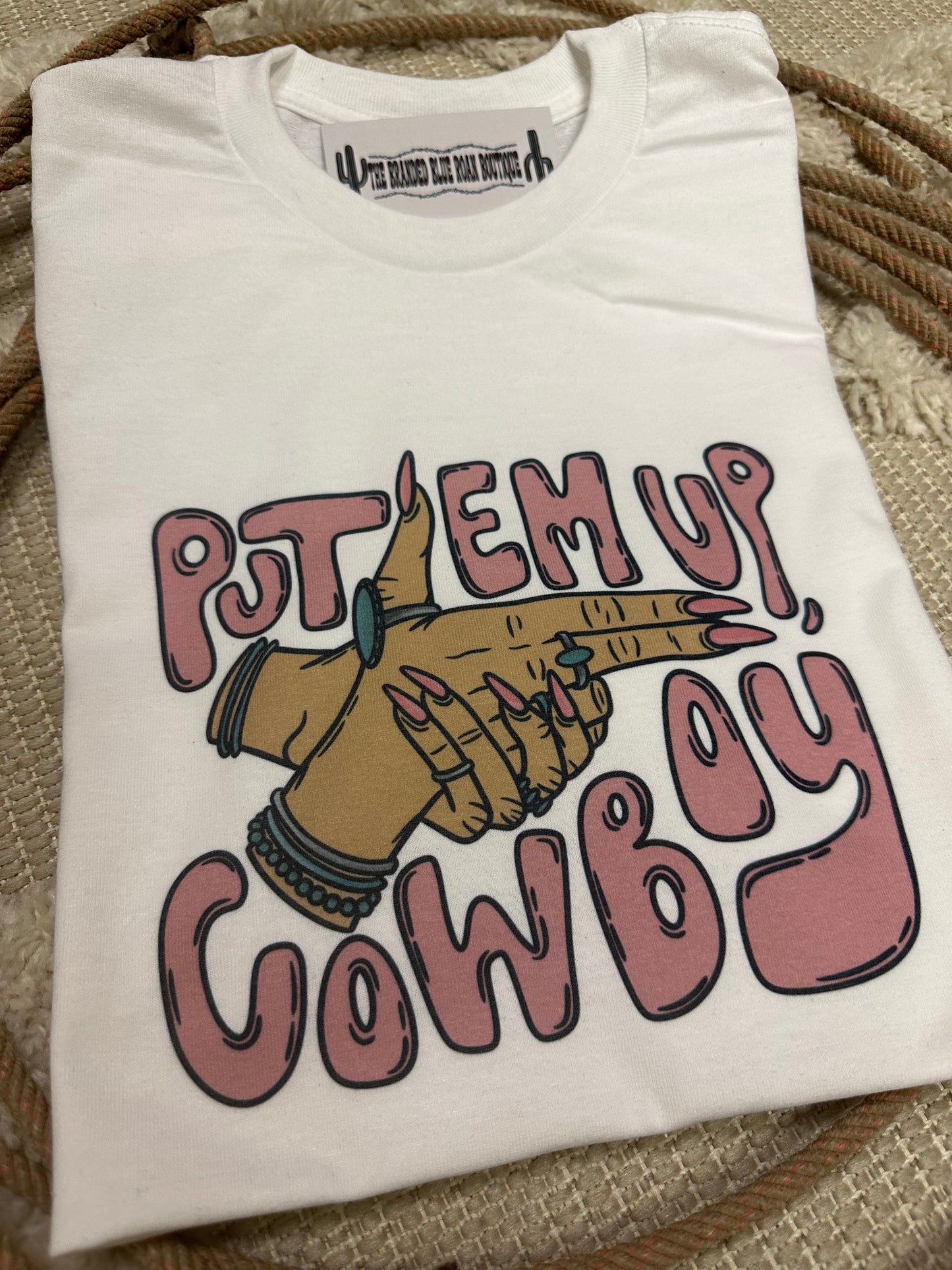 Put Em Up Cowboy Western Graphic Tee