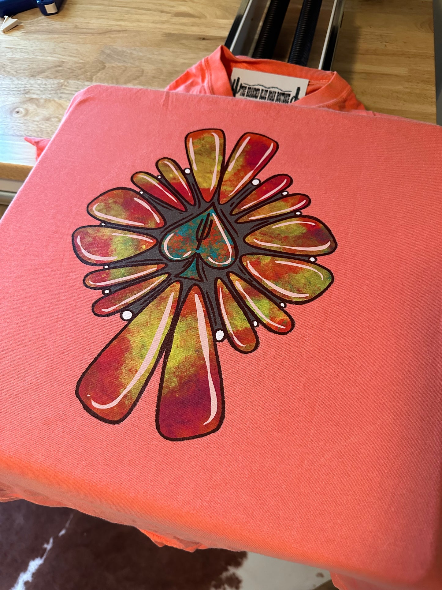 Bright Orange Jewel graphic tee - Comfort Colors