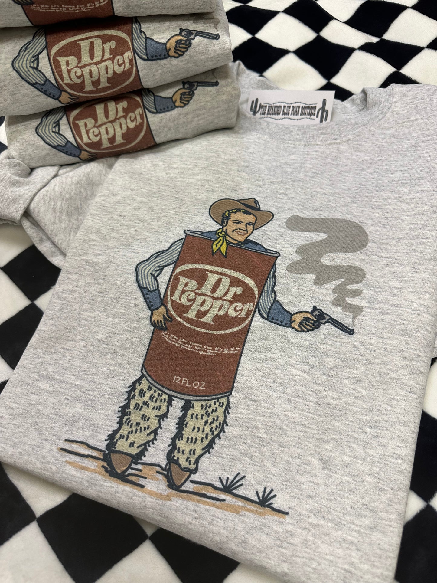 Dr Pepper Cowboy Western Graphic Tee