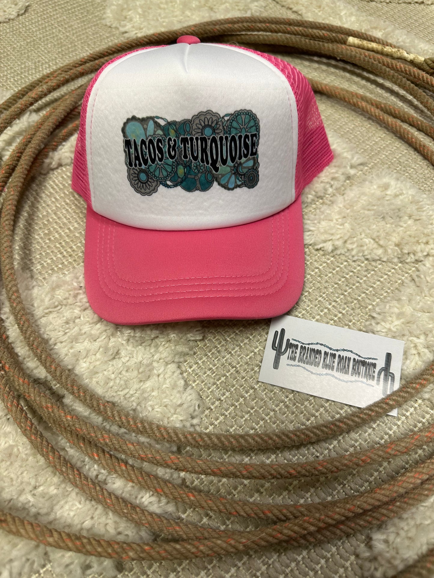 Tacos and Turquoise Trucker Hat