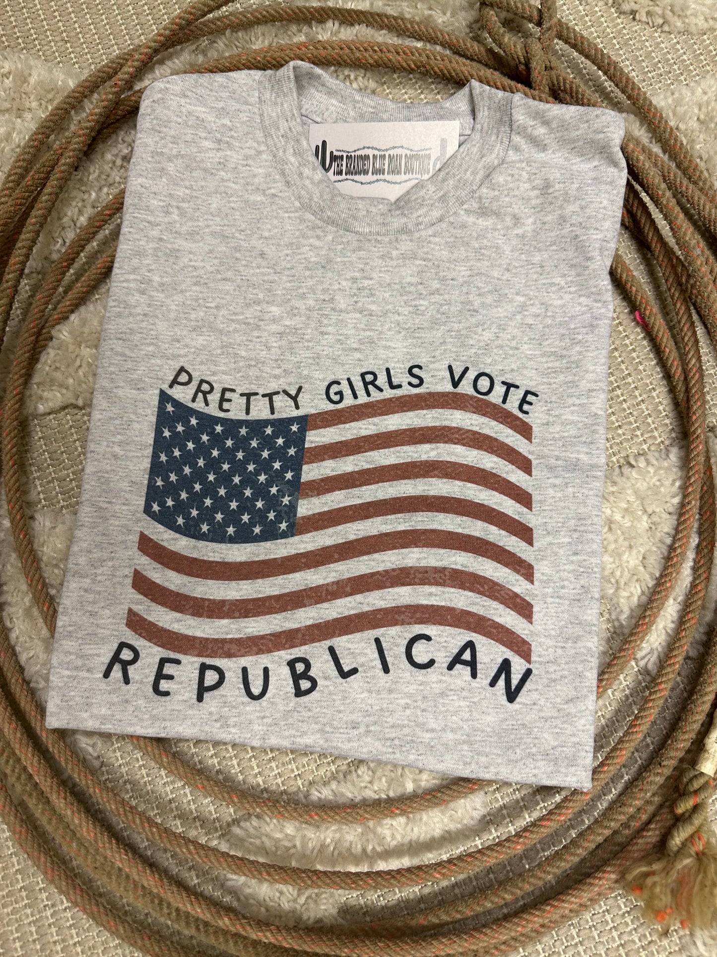 Pretty Girls Vote Republican Western Graphic Tee