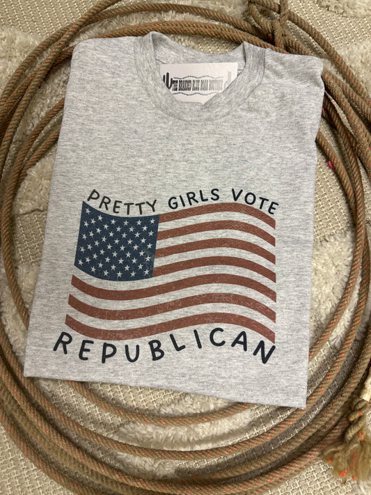 Pretty Girls Vote Republican Western Graphic Tee