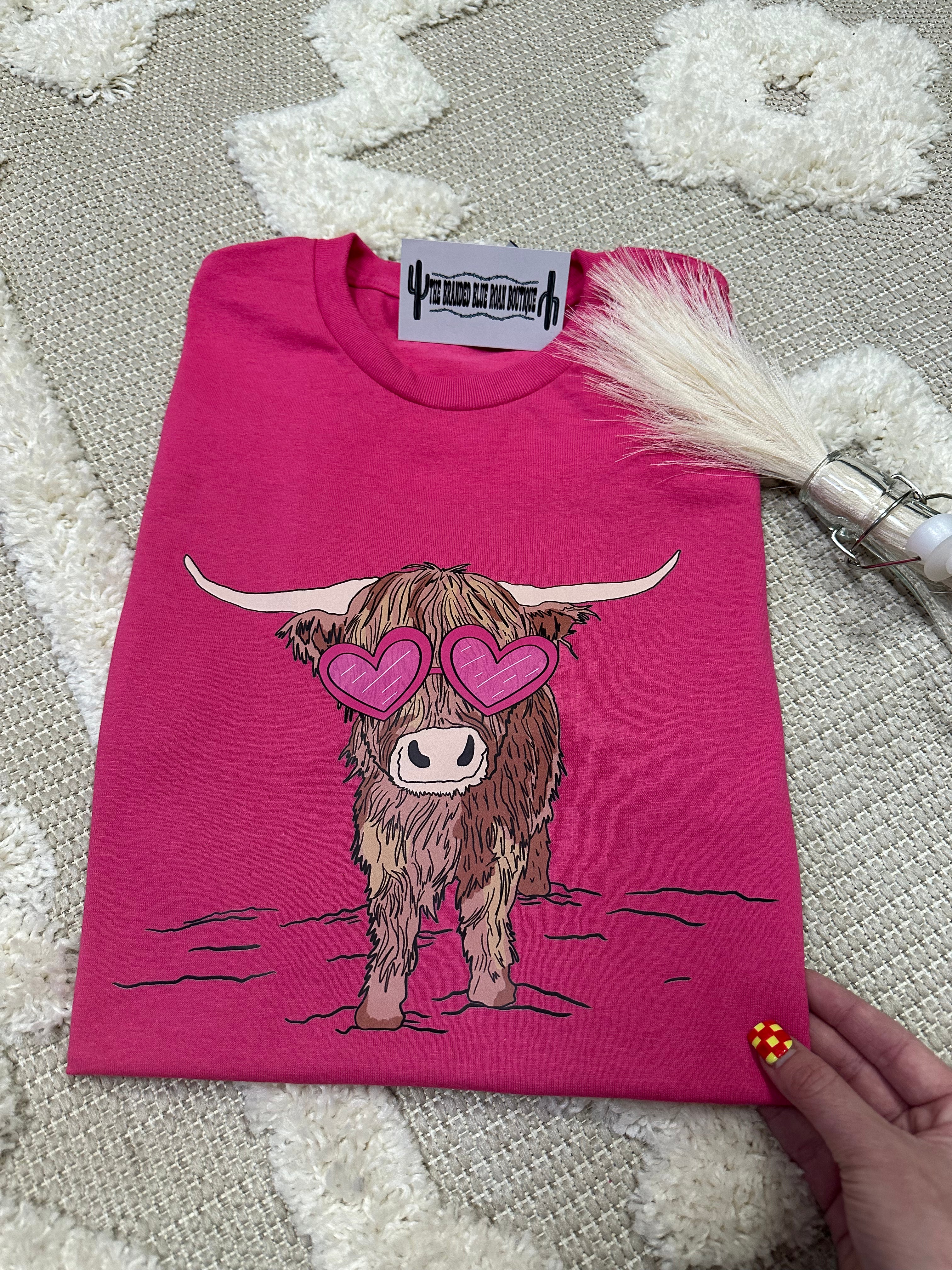 Highland Cow Valentines Graphic