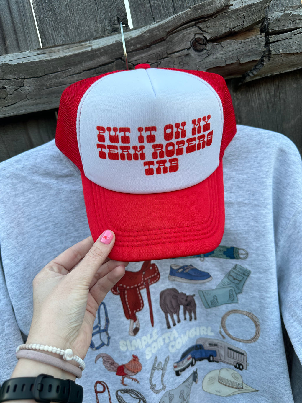 Put it on my team ropers tab Hat