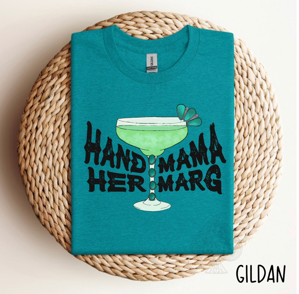 Hand Mama Her Marg graphic tee