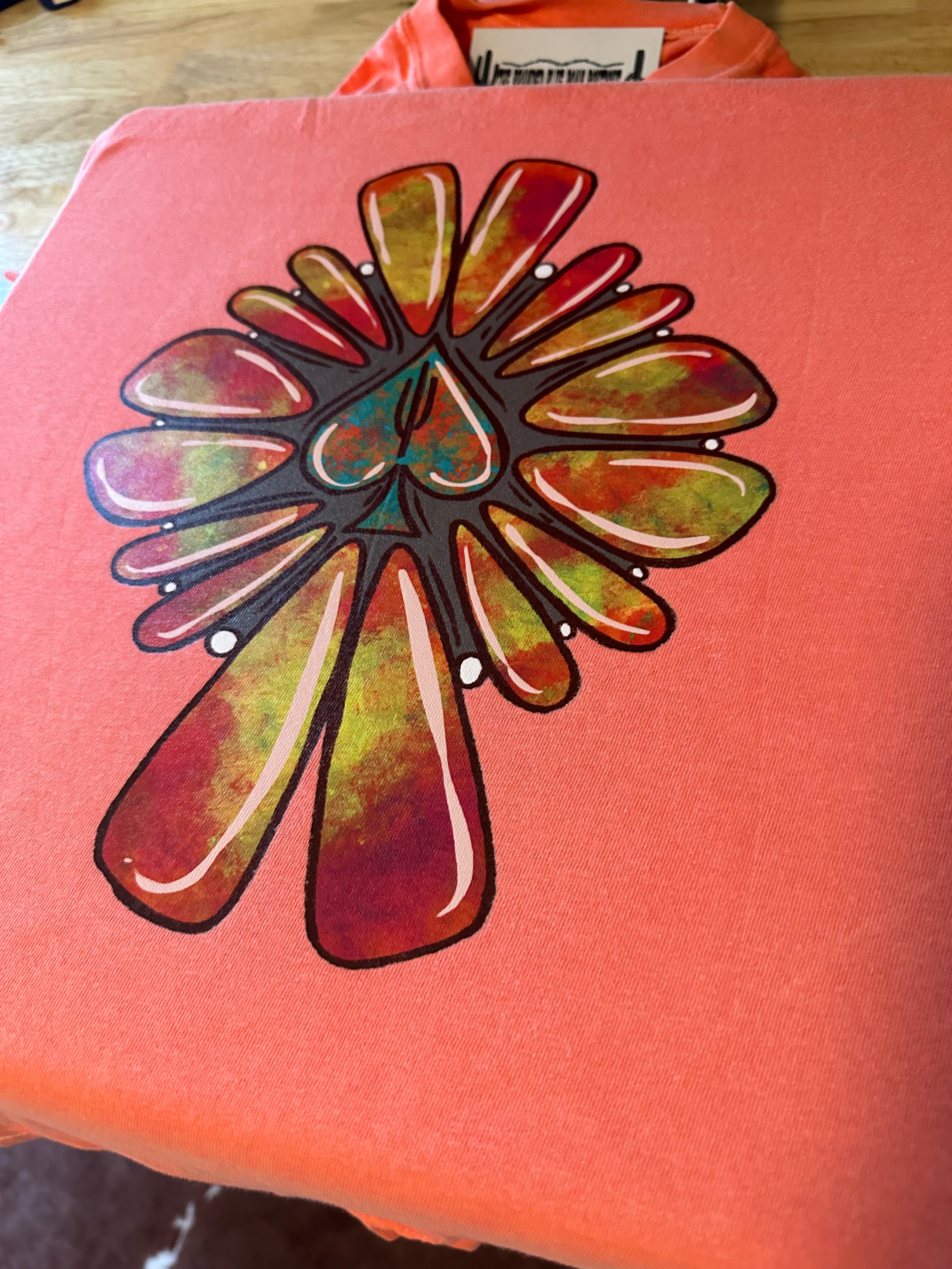 Bright Orange Jewel graphic tee - Comfort Colors