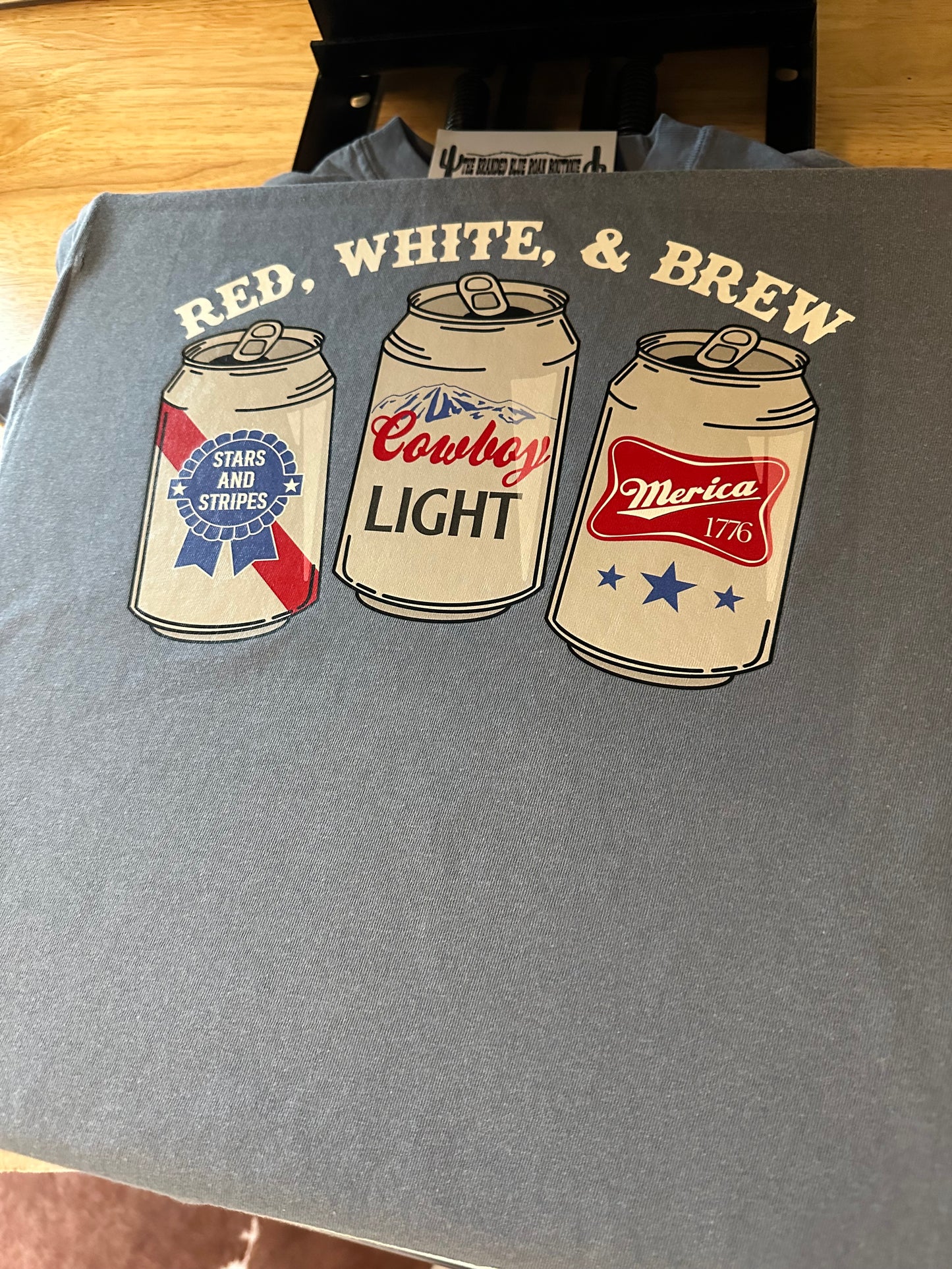 Red White & BREW graphic tee - Comfort Colors