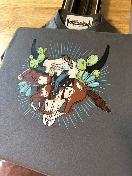 Cowgirl Rider graphic tee