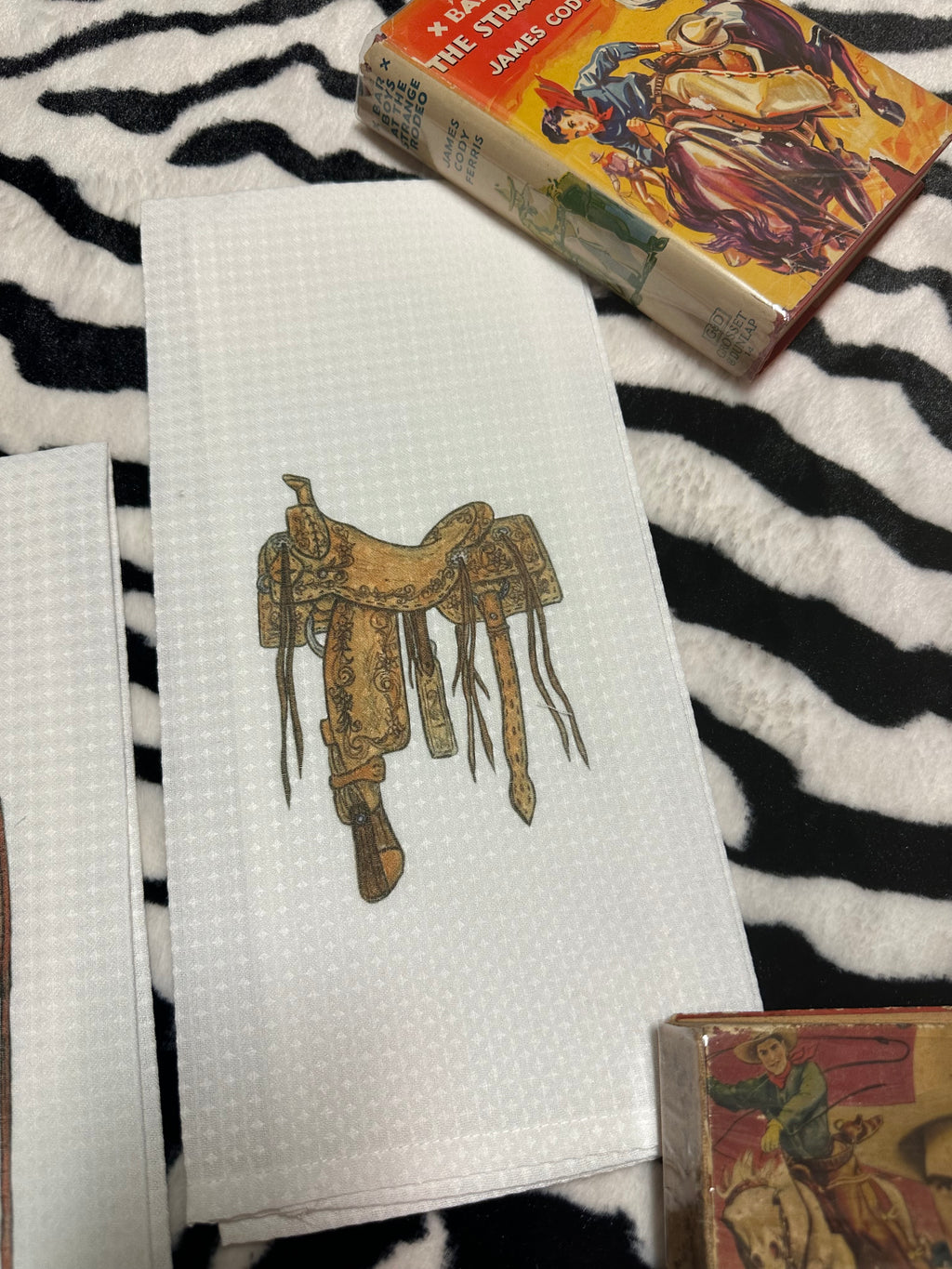 Western Kitchen Hand Towels - Saddle up & Lover Boy