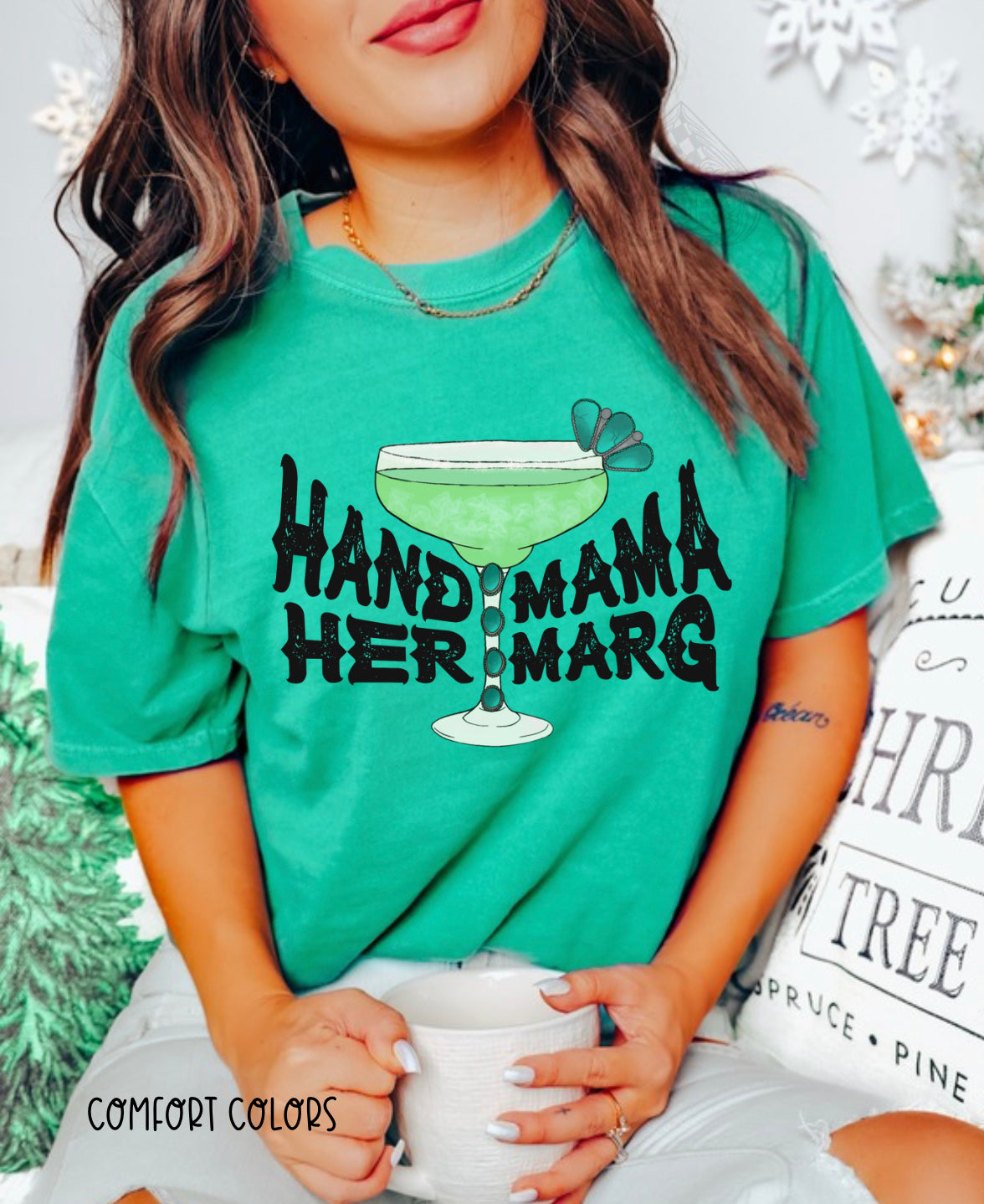 Hand Mama Her Marg graphic tee