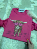 Highland Cow Valentines Graphic