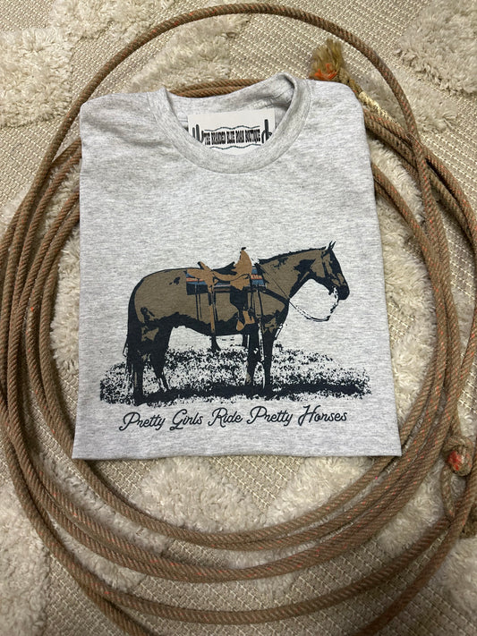 Pretty Girls Ride Pretty Horses Western Graphic Tee