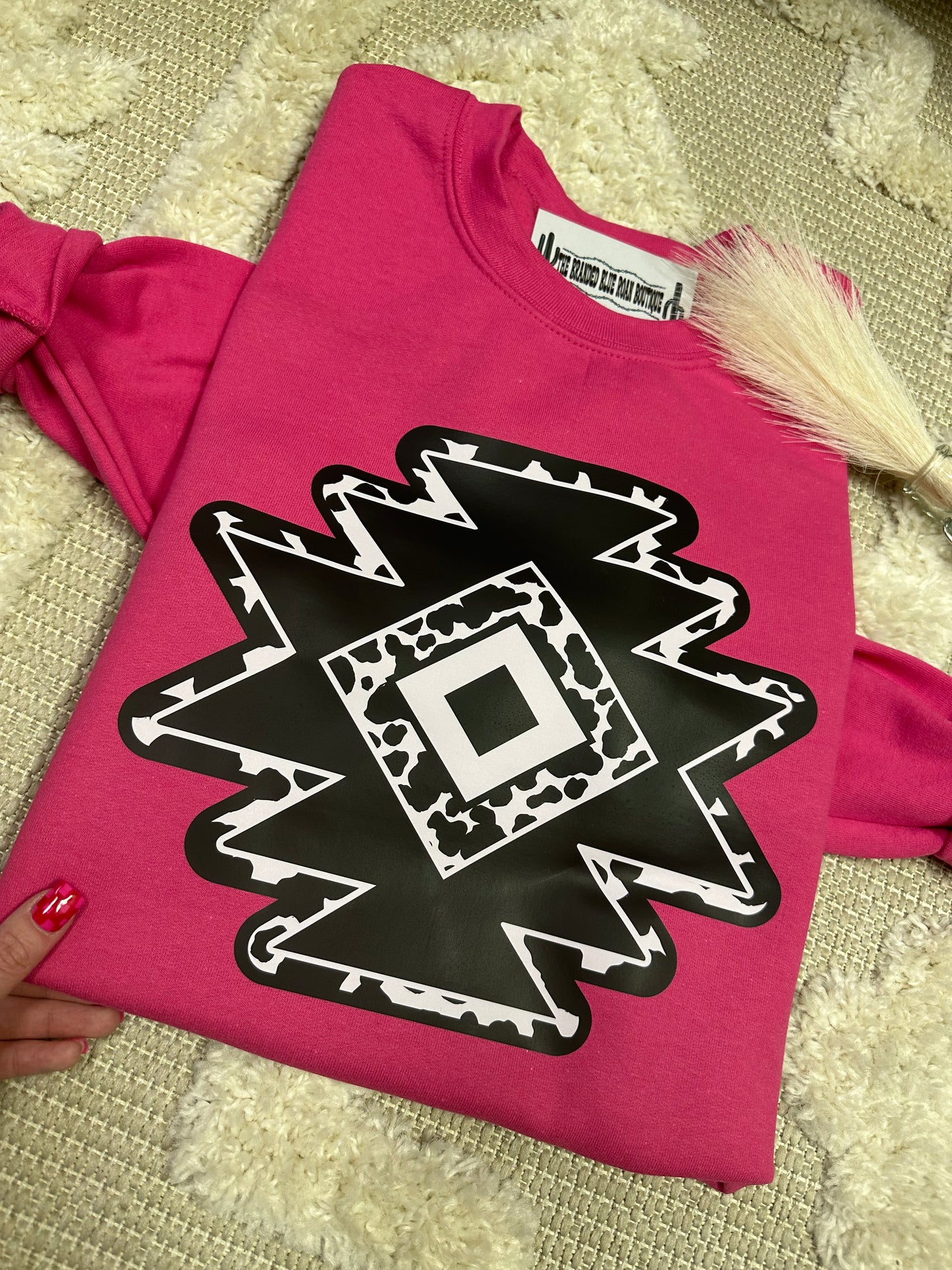 Pink & Black Aztec Western Graphic