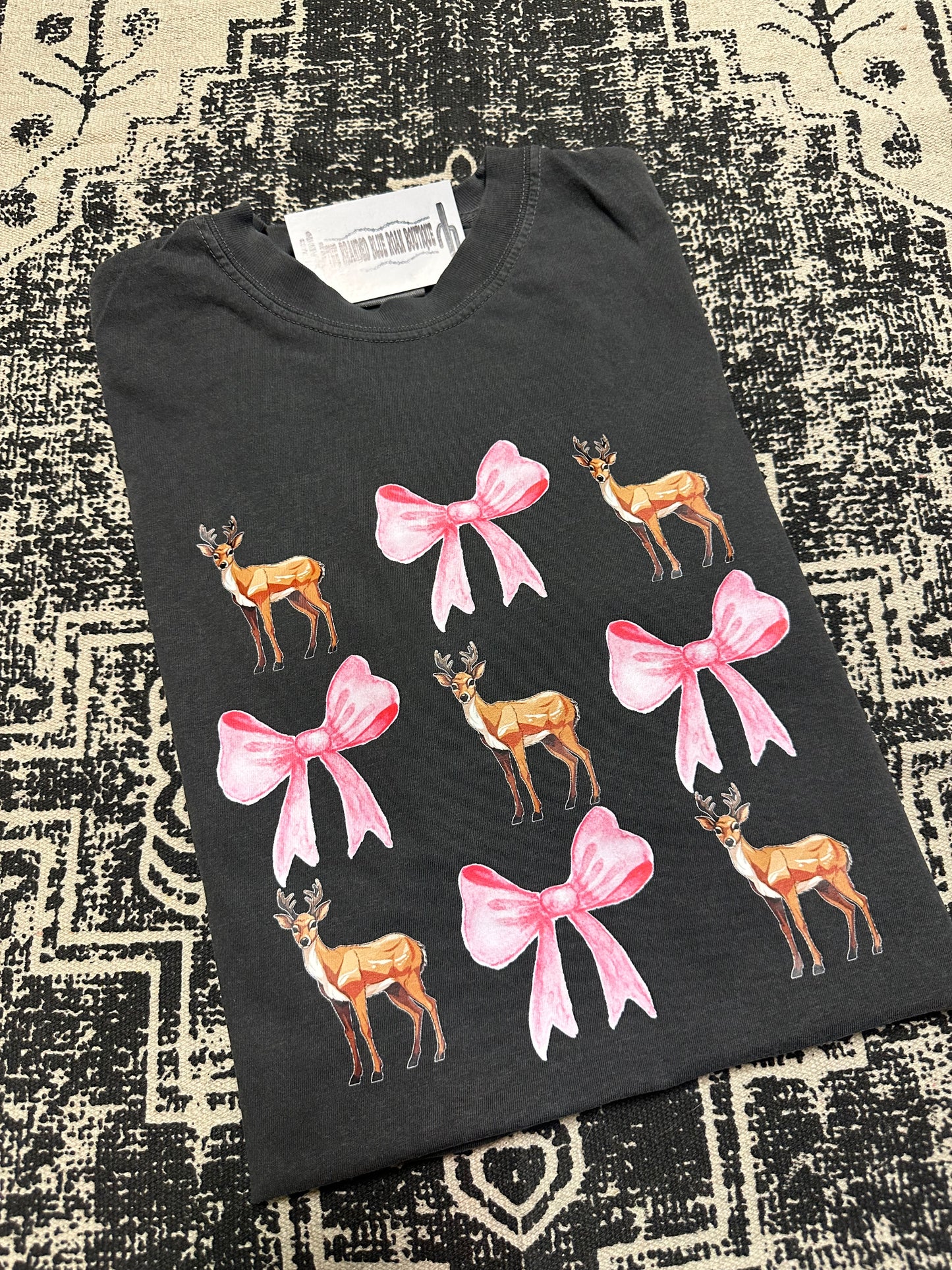 Deer Bow Coquette tee - Comfort Colors