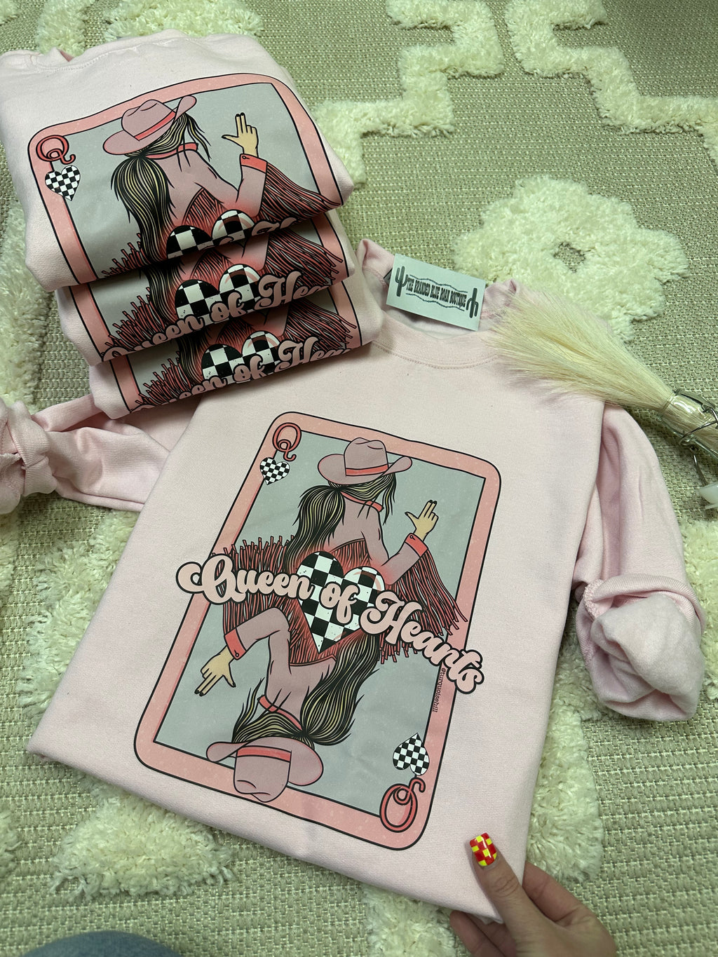 Queen of Hearts Pink Valentines Graphic