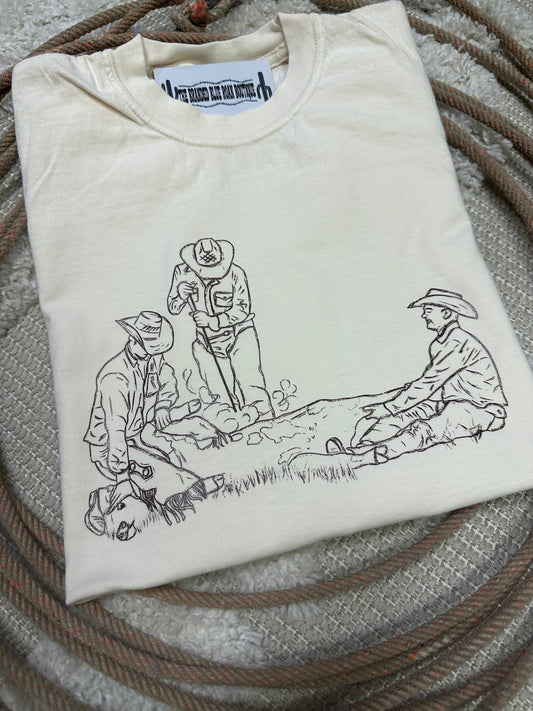 Cattle Brandin Outline graphic tee - Comfort Colors