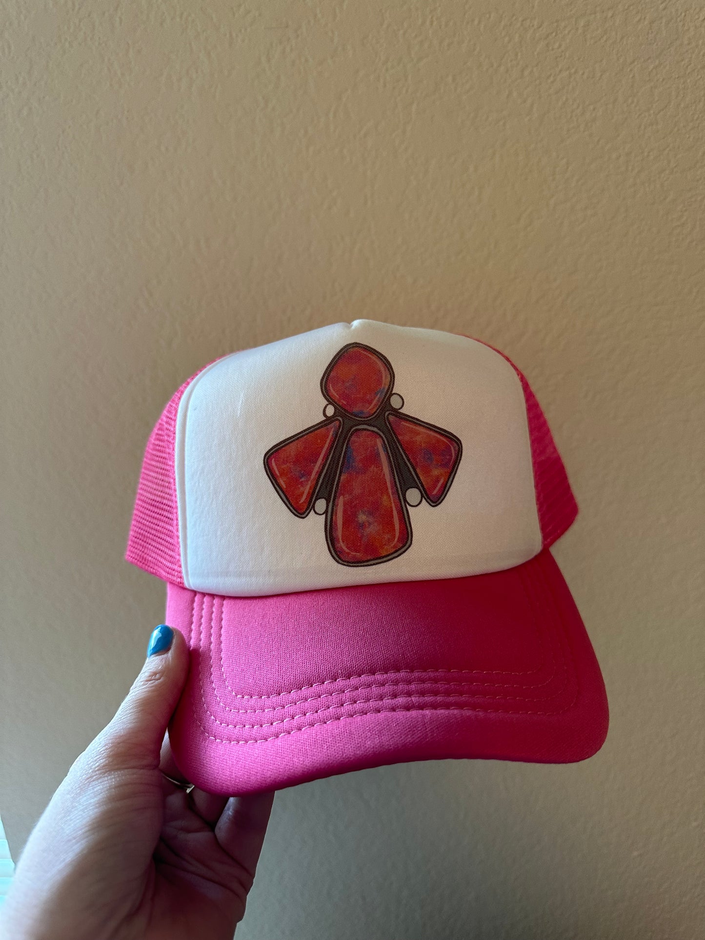 Hot Pink Jewel Trucker Hat