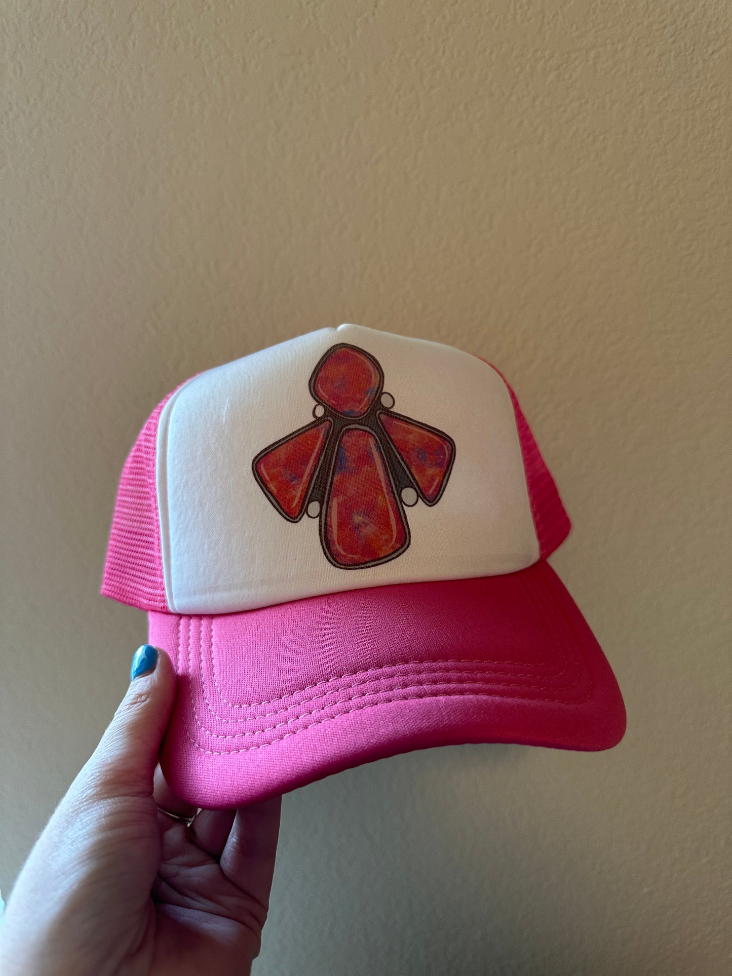 Hot Pink Jewel Trucker Hat