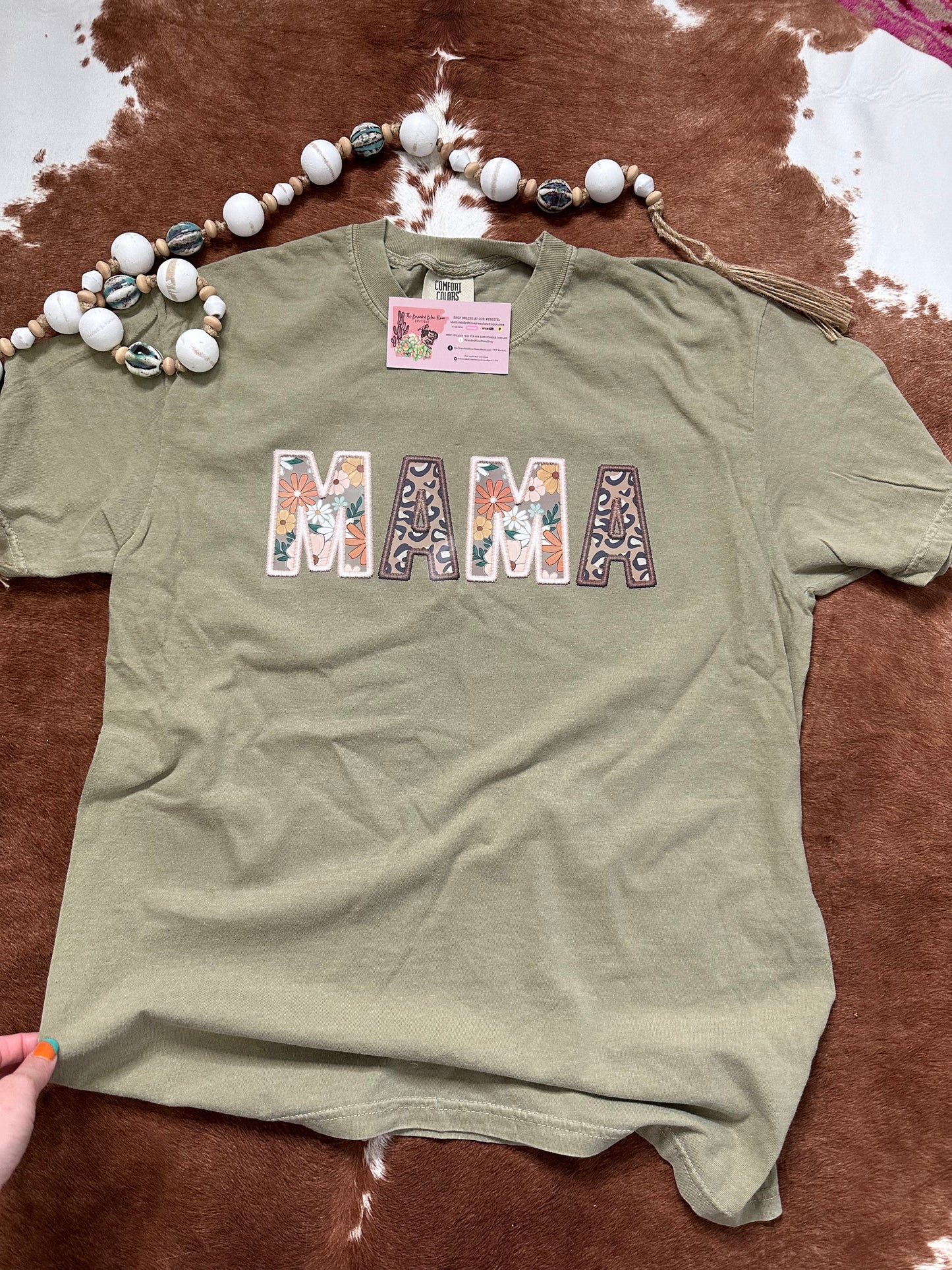 MAMA floral & cheetah - Comfort Colors