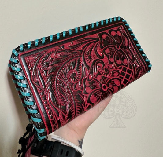 Red Ruby Tooled Wallet