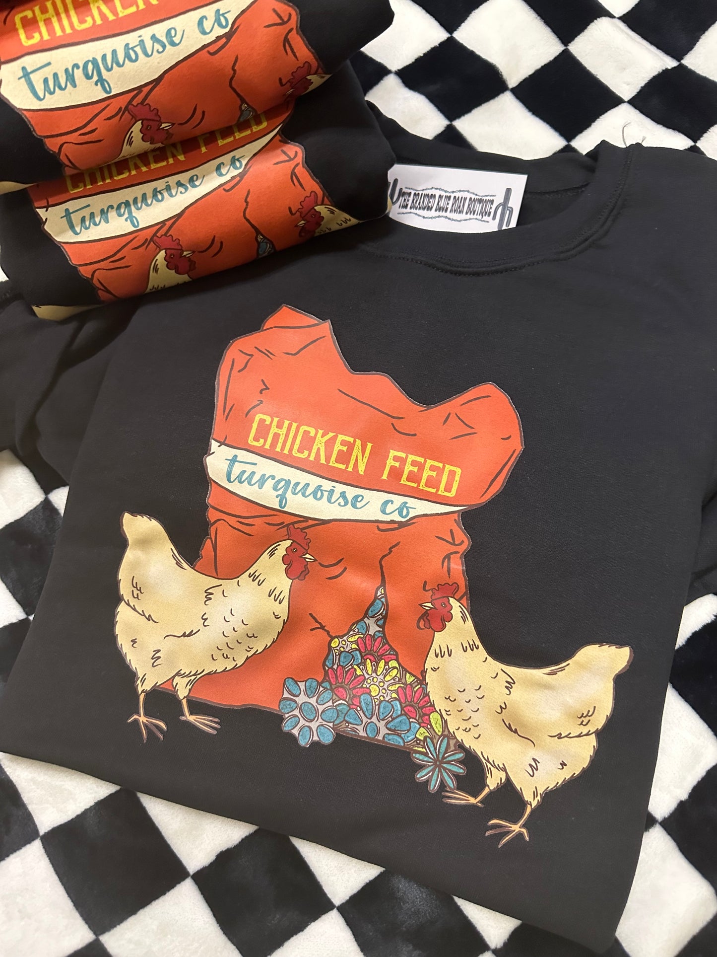 Chicken Feed Turquoise Co Western Graphic