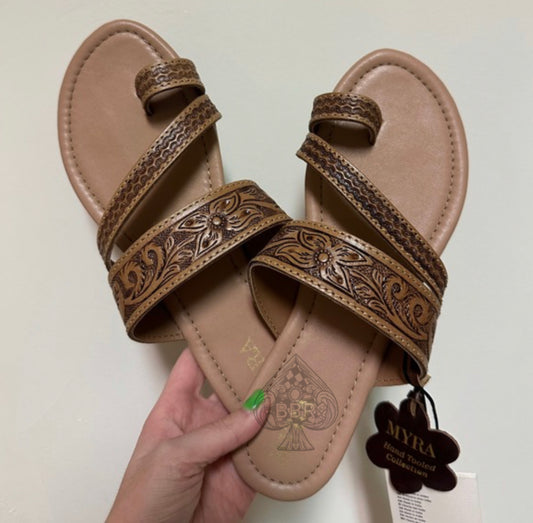 Point Ridge Tooled Sandals