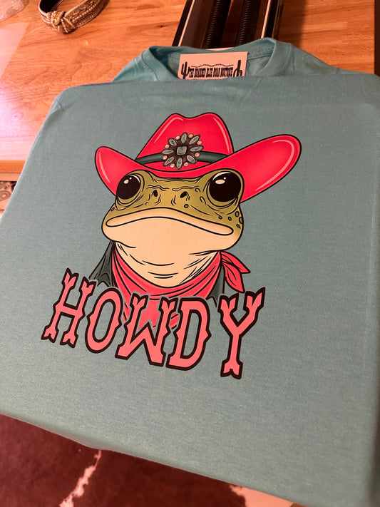 Howdy Cowboy Frog graphic tee