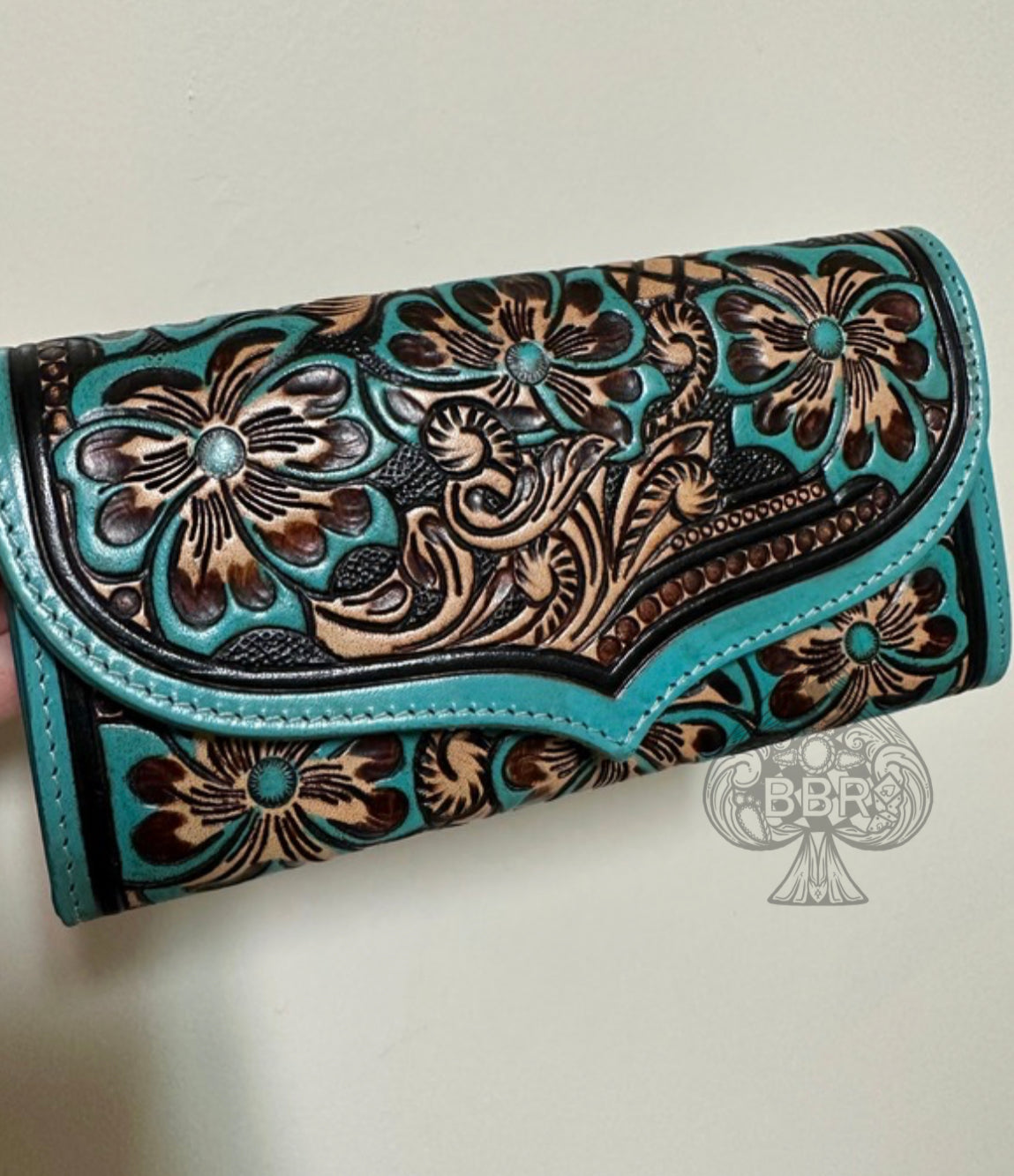 Turquoise Lover Tooled Wallet RTS