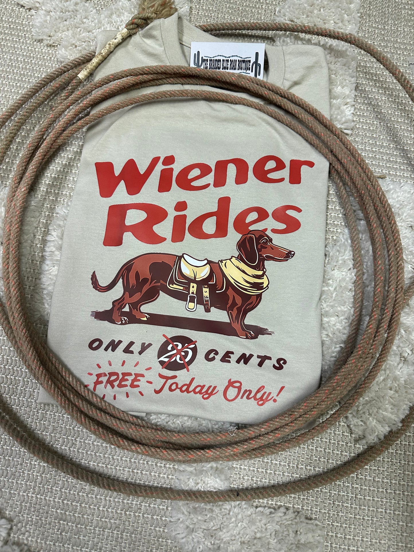 Free Weiner Rides Western Graphic Tee