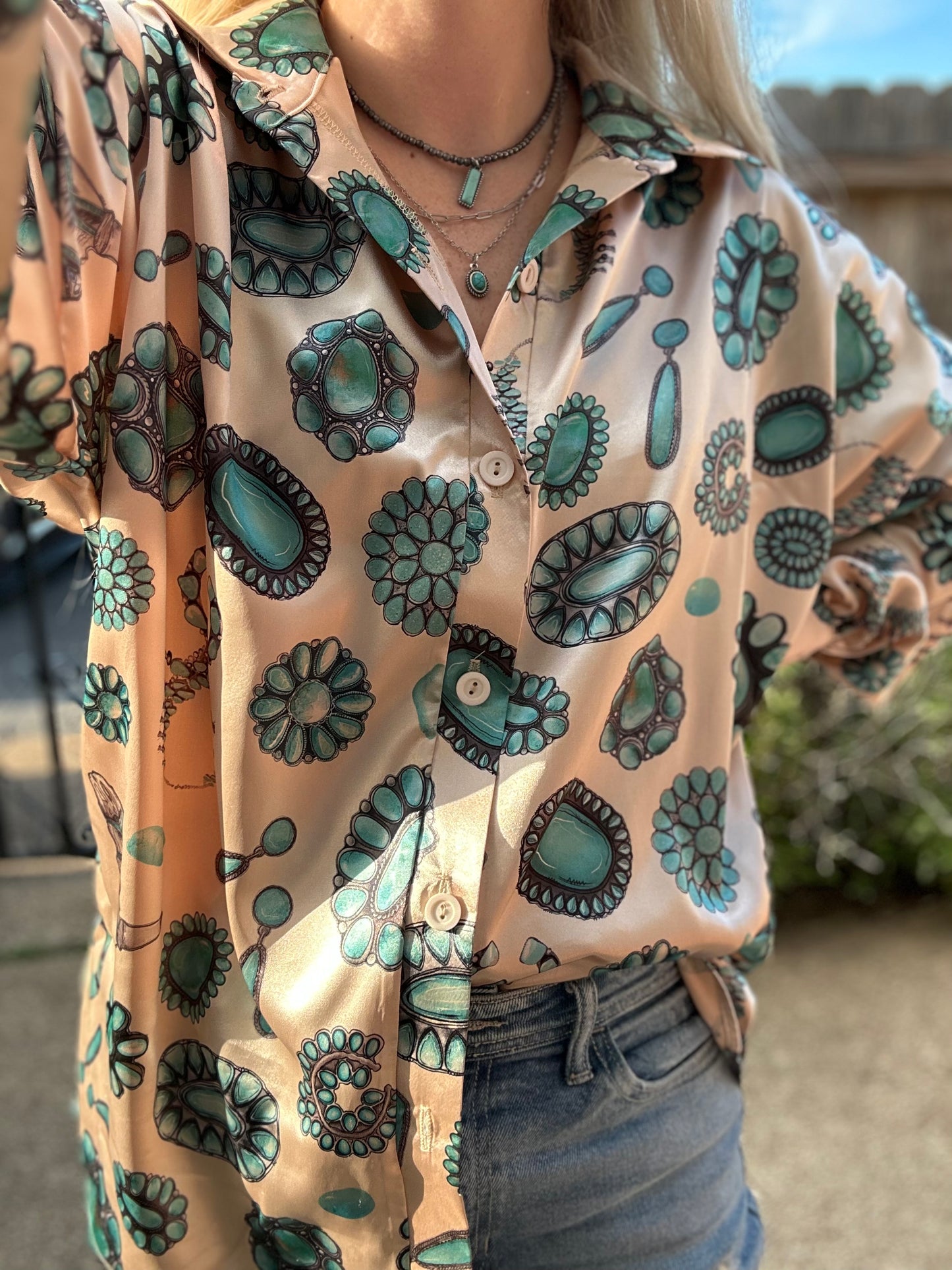 The Western Turquoise Life Top