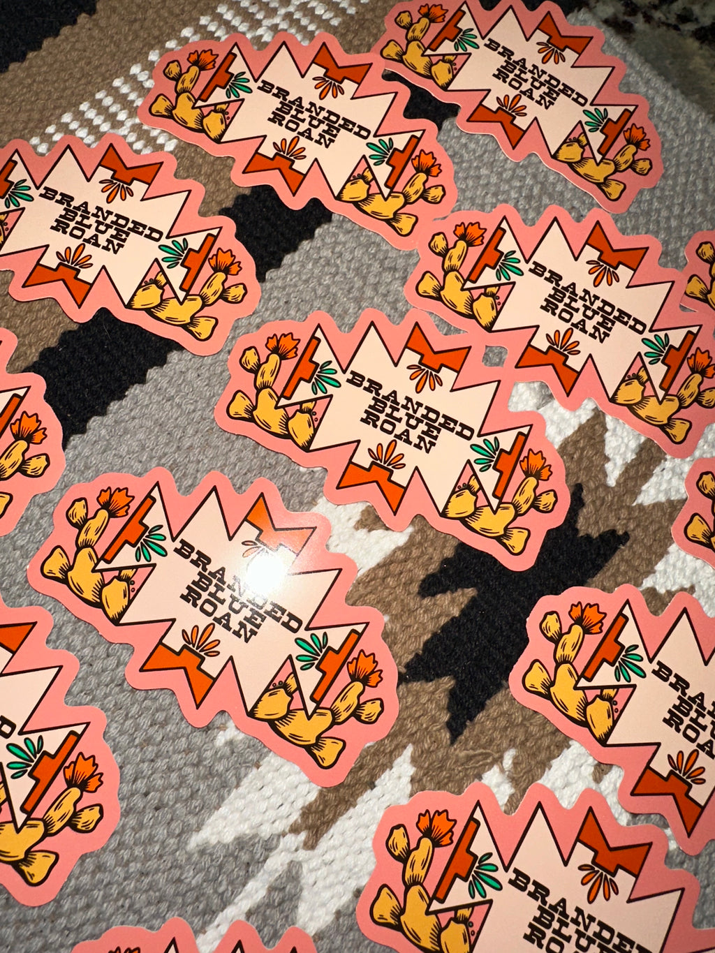 Branded Blue Roan Stickers