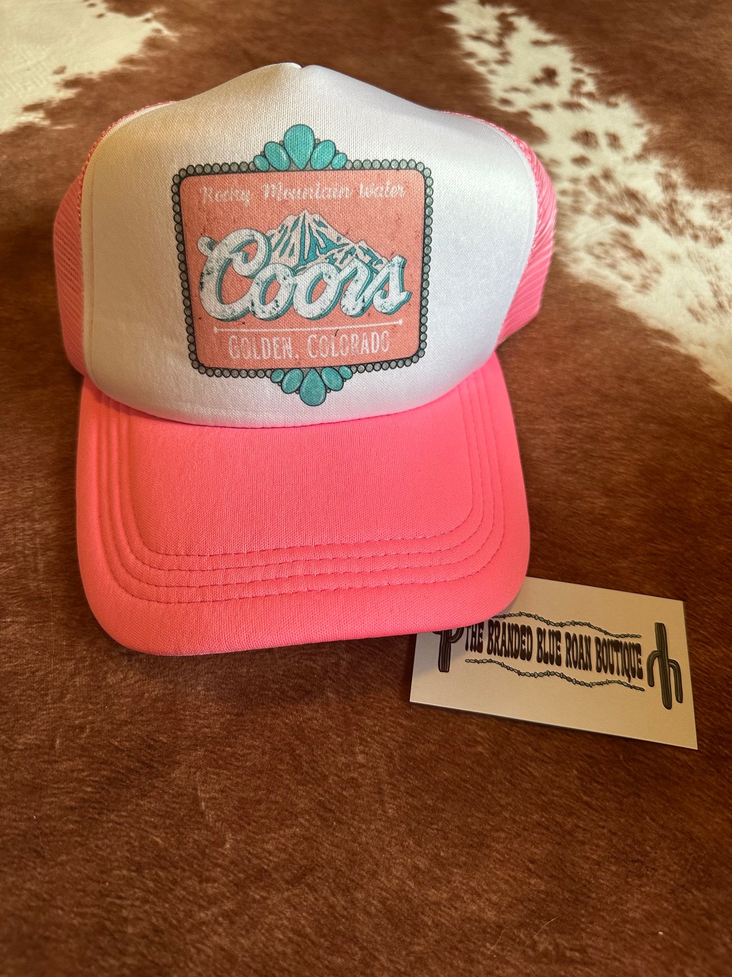 Pink - Rocky Mountain Water Trucker Hat