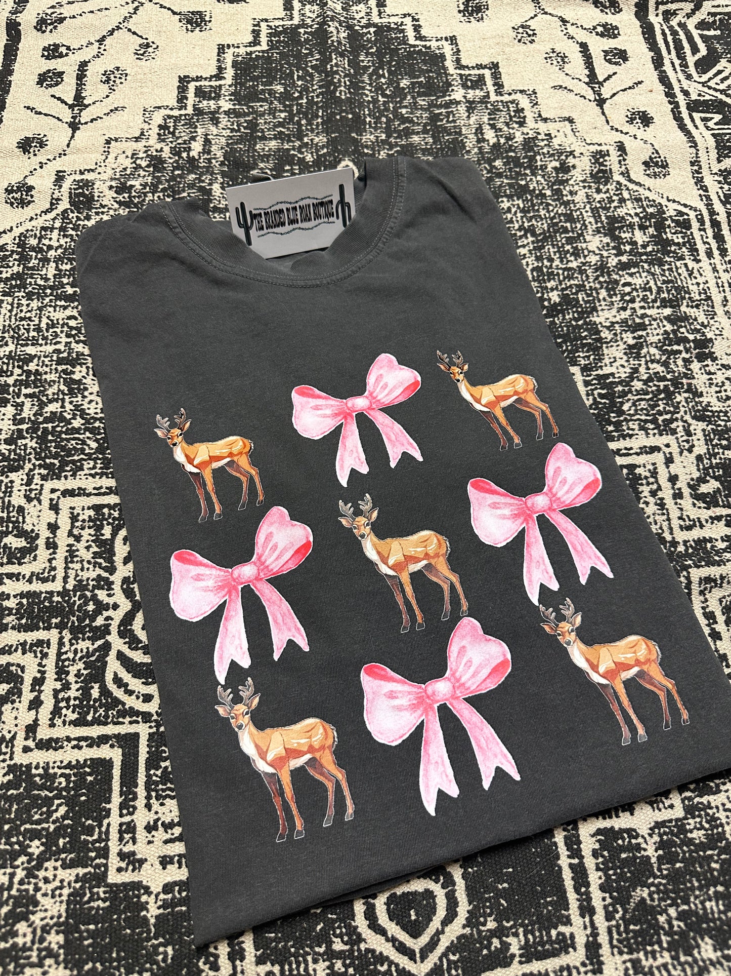 Deer Bow Coquette tee - Comfort Colors