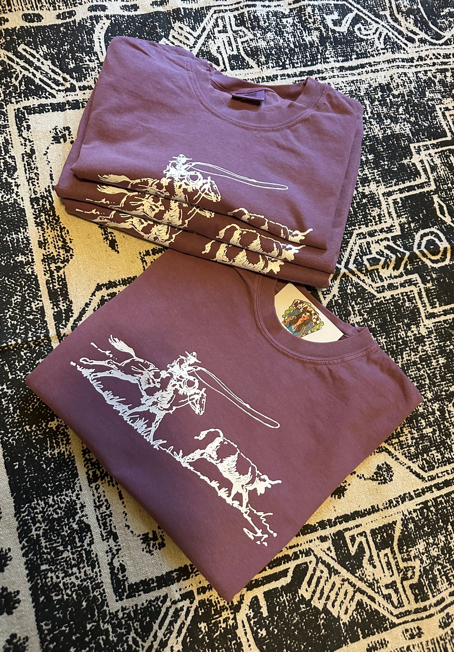 Maroon Roper Cowboy graphic tee - Comfort Colors