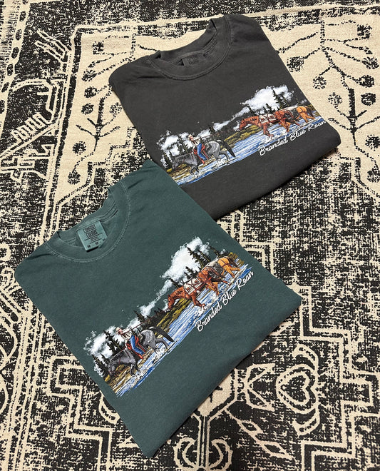 BBR crossing river - Comfort Colors tee