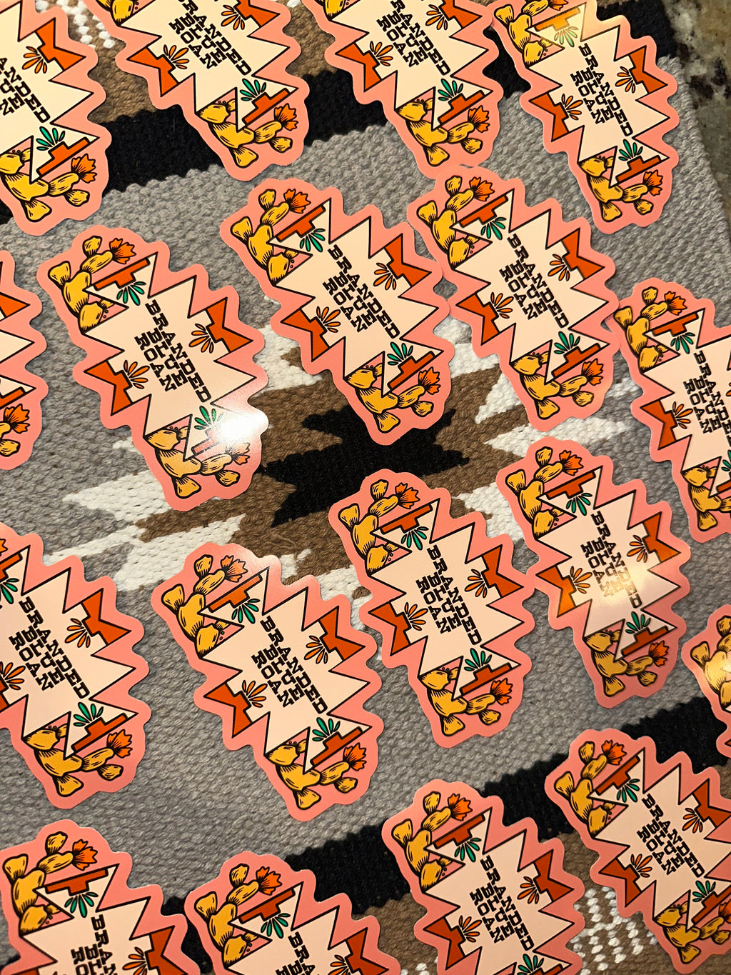 Branded Blue Roan Stickers