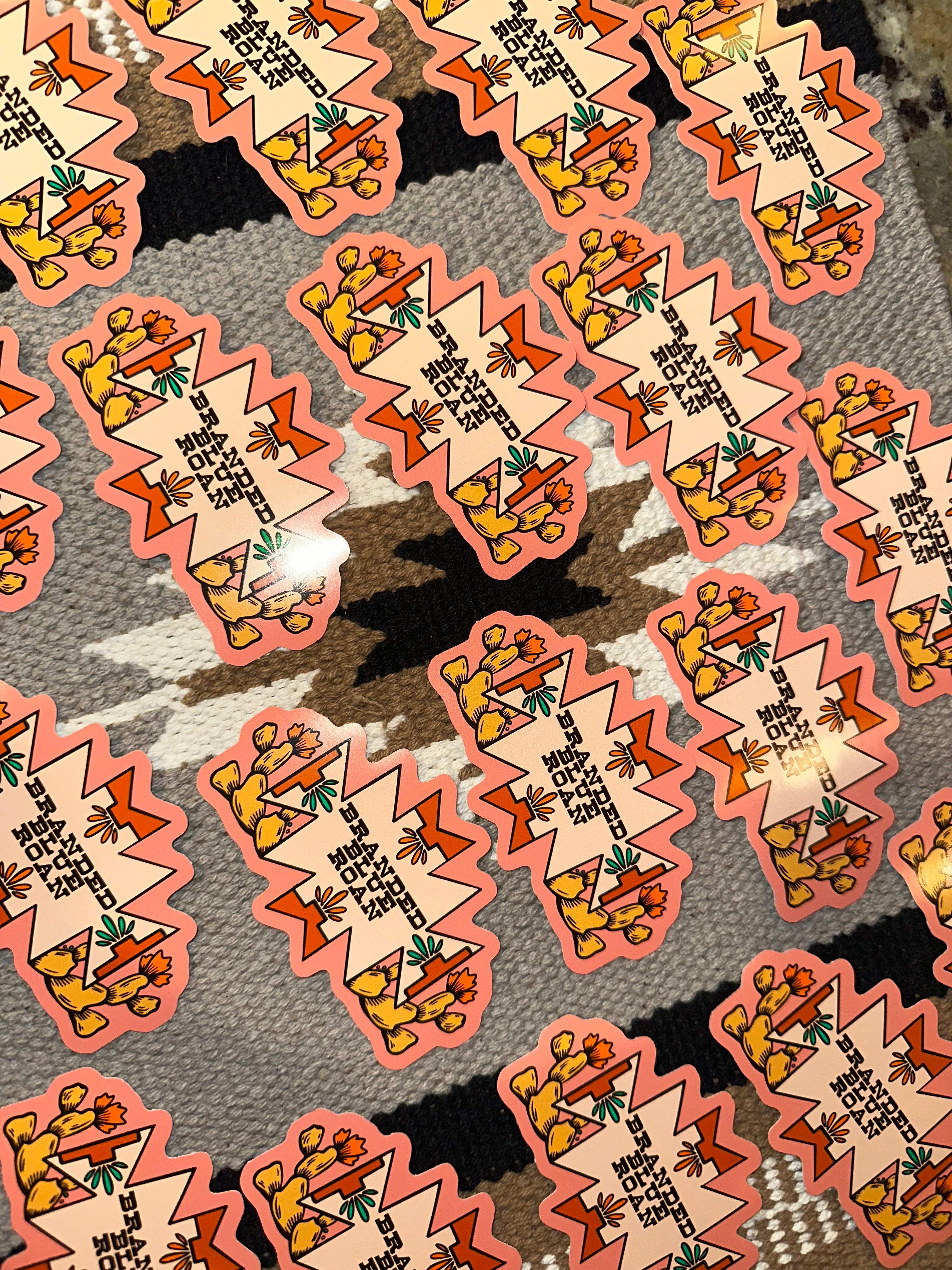 Branded Blue Roan Stickers