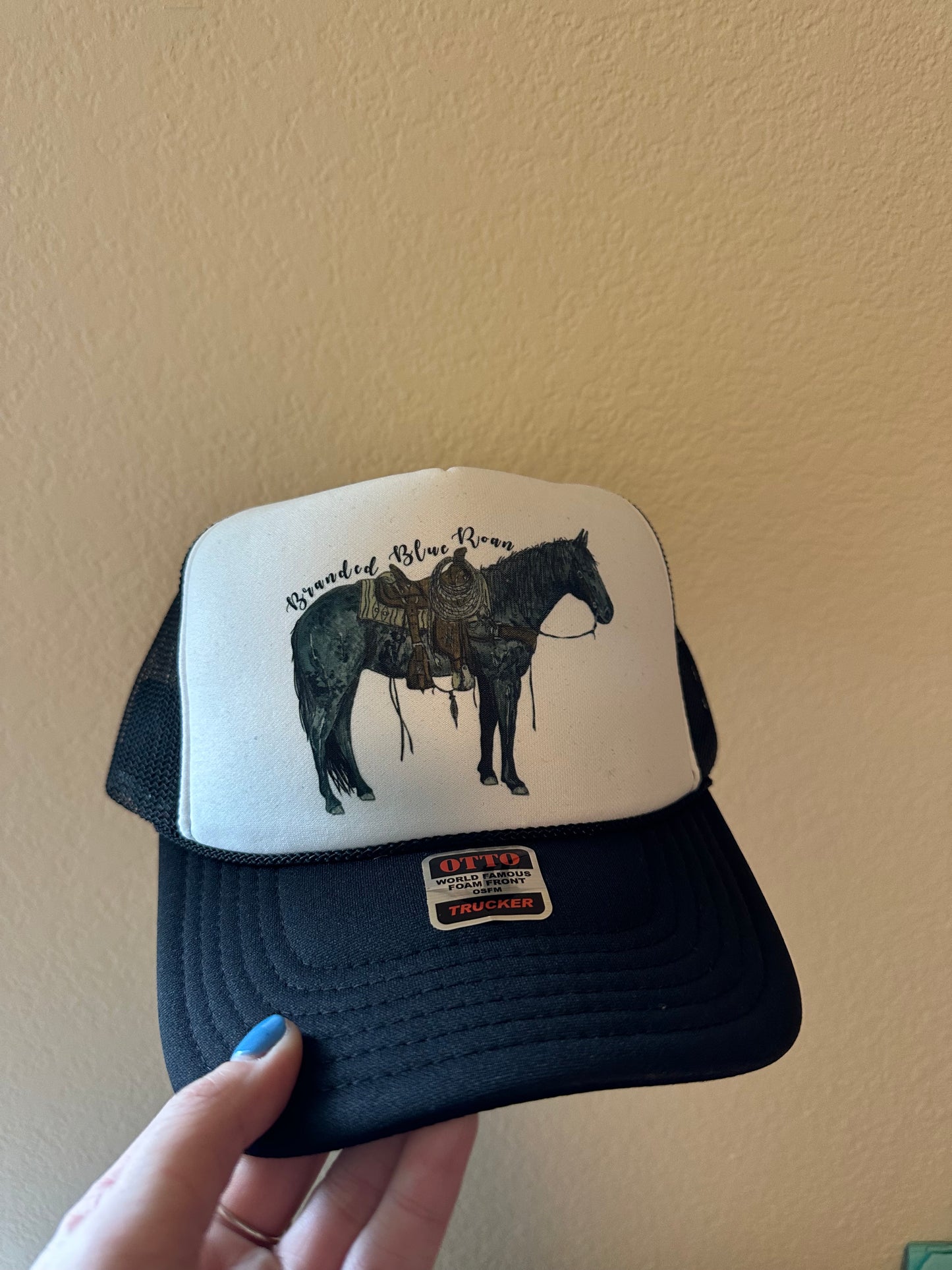 Branded Blue Roan Trucker Hat